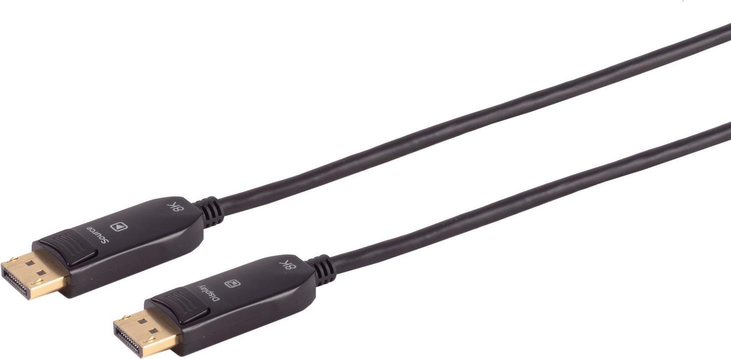 S/CONN maximum connectivity Displayportkabel-Optisches DisplayPort Kabel, Rev1, 8K, 40m (30-16495)