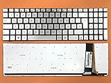THT Protek DEUTSCHE - Silber Tastatur Keyboard mit Beleuchtung, ohne Rahmen für ASUS N76V