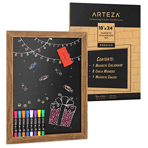 ARTEZA ARTZ-8915 Kreidetafeln, Holz, Sortiert, schwarz, 18x24 Inch