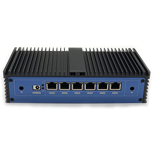HSIPC Gen7 i7 7500U Firewall Micro Appliance, Mini PC, Nano PC, Router PC(16G 512G) with 6 RJ45, AES-NI,HDMI USB3.0 COM,Pfsense OPNsense ESXI Openwrt Compatible