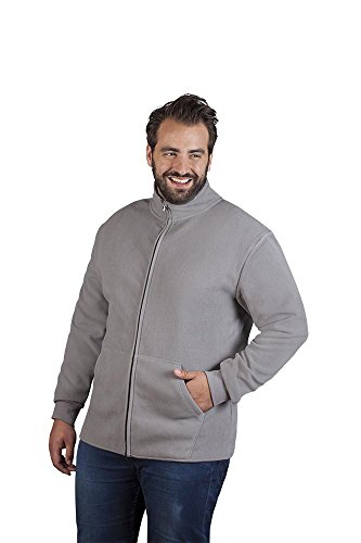 Promodoro Doppel-Fleece Jacke Plus Size Herren, XXXL, Dunkelgrau-Schwarz