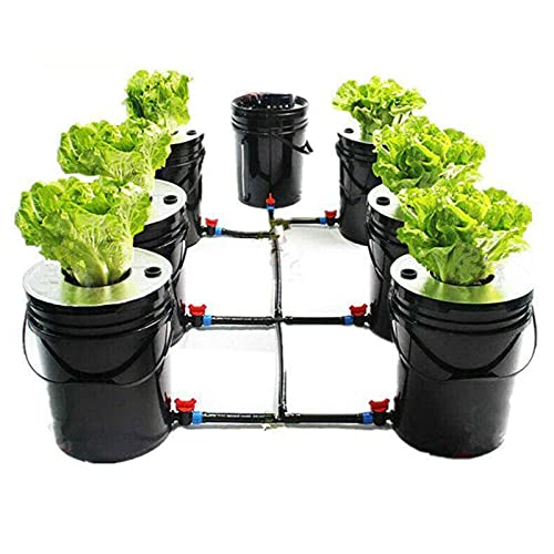 OBLLER Hydroponic Grow Kit, Hydroponic Anzucht System, Hydrokultur Grow System Kit mit 5 Gal 7 Bucket für Home Hydroponische Anzuchtsysteme Nutzpflanzen Gemüse Kräuter Salate