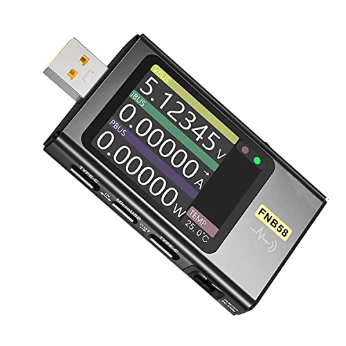 Iegefirm FNB58 USB-Tester, Digital, Voltmeter, USB Type-C, Ladeprotokoll, PD, Detektion, max. 7 A