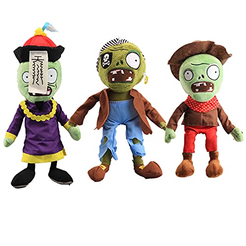 Laruokivi 3pcs Talisman Zombie & Pirat Zombie & Green Cowboy Zombie Plüschtiere Spiel Figuren Gefüllte Puppe