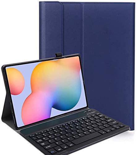 RLTech Tastatur Hülle for Honor V6 10.4 - (QWERTY Layout), Ultradünn Flip Entfernbar Drahtloser Keyboardständer Ledertasche für Honor V6 10.4 Tablet, Blau
