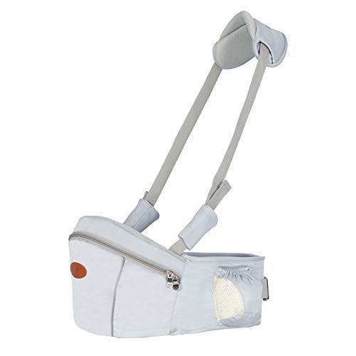 Babytrage Rucksack mit abnehmbaren Hipseat Infant Rucksack Front Carrier Ideal für 0-3 Jahren Kleinkind Carrier, Baby Holder Grau Einheitsgröße