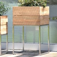 Pflanzbehälter Jan Kurtz Mini Garden, Edelstahl/reyceltes Teak-Holz, diverse Größen