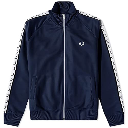 Fred Perry Taped Track Jacket Carbon Blue, blau (Carbon Blue), XL