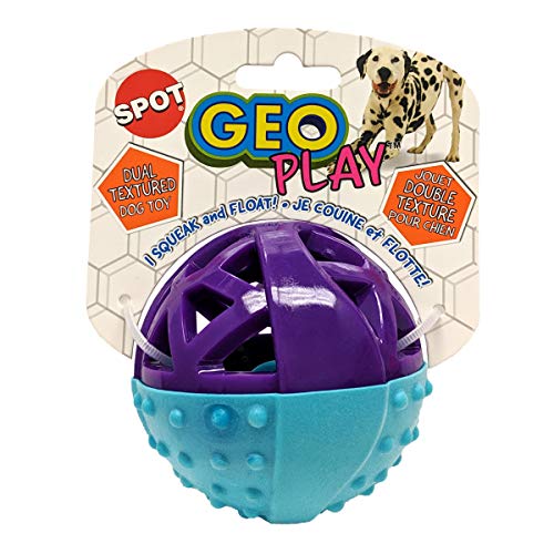 Spot Geo Play Hundespielzeug Ball, zweifache Textur, Sortiert