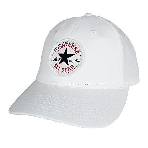 Converse Boy`s Tipoff Chuck Taylor Cotton Baseball Cap (White(9A5411-001)/Red, Youth One Size)
