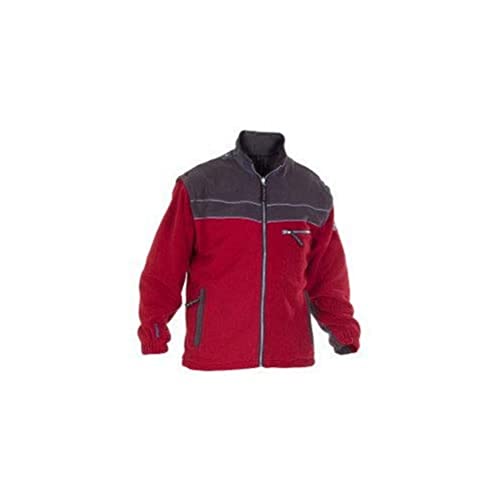 Hydrowear 04026023F Kiel Klassische Fleece-Jacke Rot/Grau Größe S