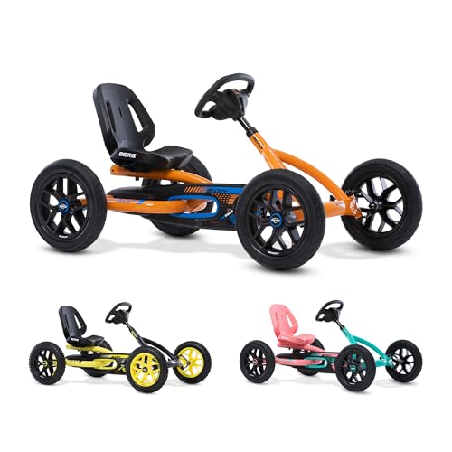 BERG Gokart Buddy B-Orange | Kinderfahrzeug, Tretauto mit Optimale Sicherheid, Luftreifen und Freilauf, Kinderspielzeug geeignet für Kinder im Alter von 3-8 Jahren