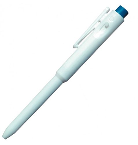Maya Professional Tools J800 ein Drehkugelschreiber mit Clip antibakteriell, 25 Stück, Korpus weiß, tinte blau