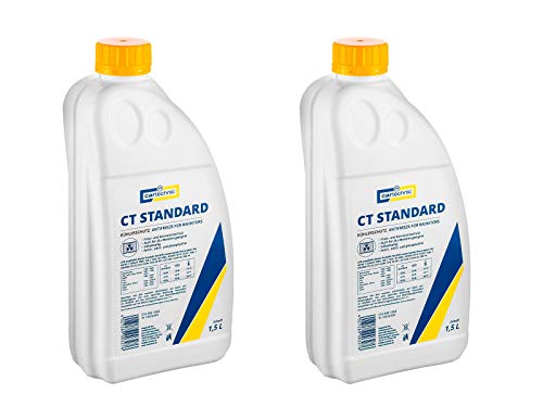 2x Cartechnic 1,5 Liter Kühlerfrostschutz Anti-Freeze Gelb Yellow CT Standard Kühlflüssigkeit