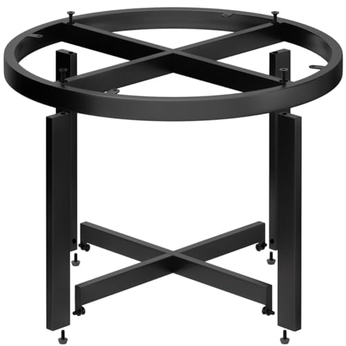 GGMMÖBEL Orlando | Tischgestell für Couchtisch | Tischbeine | Stahl | Tischfüße | Größe: Ø 48,5 | Gesamthöhe: 50 cm | Schwarz
