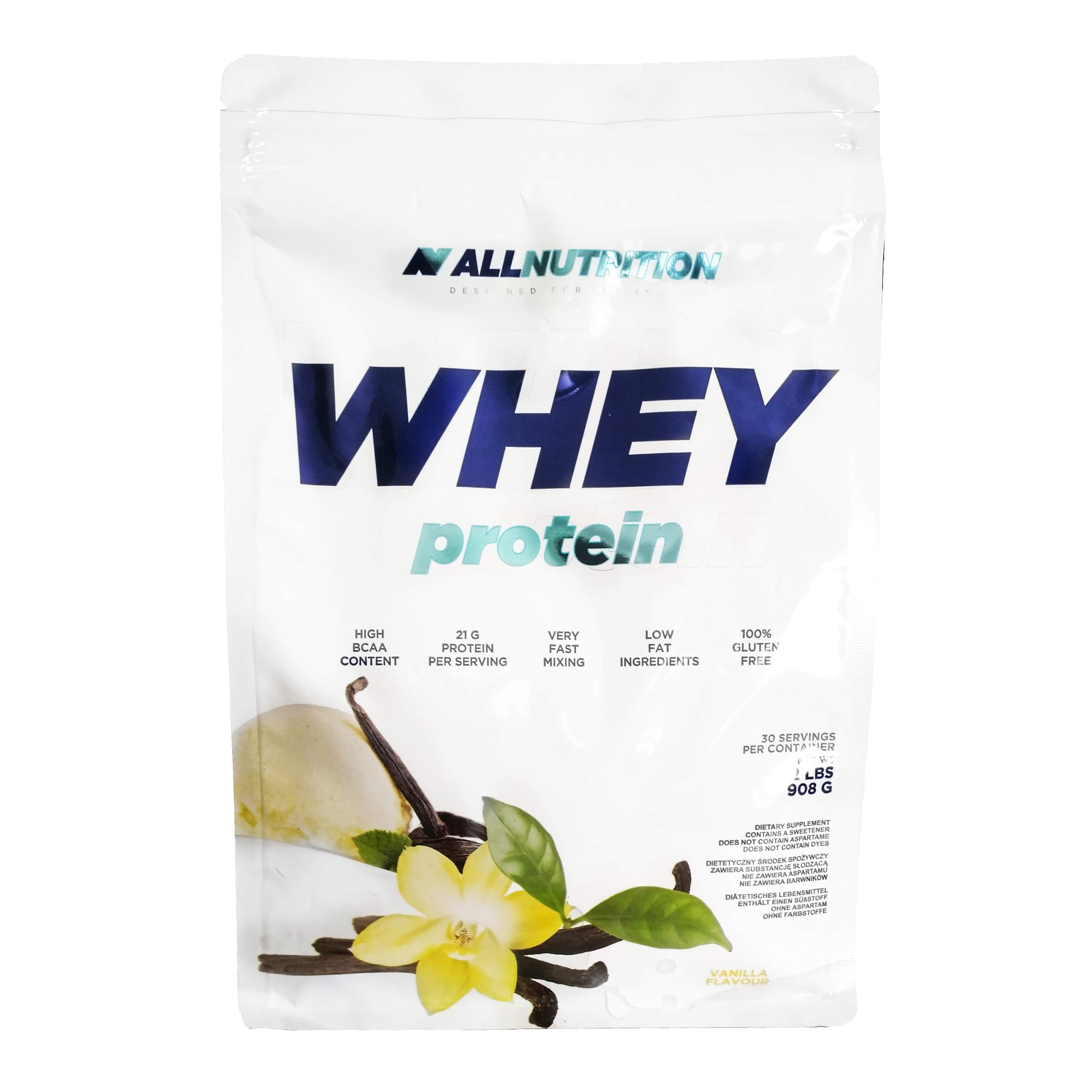 ALLNUTRITION WPC Whey Protein Pulver mit Aminosäuren - Eiweiss Protein Pulver - Fettarmes Proteinpulver Isolate für Muskelaufbau und Erholung nach dem Fitness - 908g - Strawberry