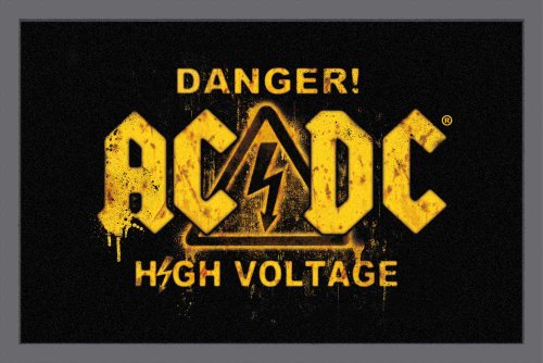 empireposter AC/DC - Danger - Fußmatte, Größe: 60 x 40 cm, Material Polypropylen