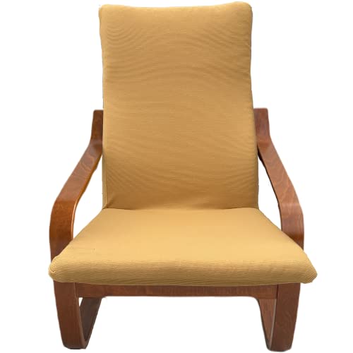 Dorian Home Poang Sesselbezug aus elastischem Strick, Bezug praktisch zum Anbringen, maschinenwaschbar, bügelfrei (Ocker)