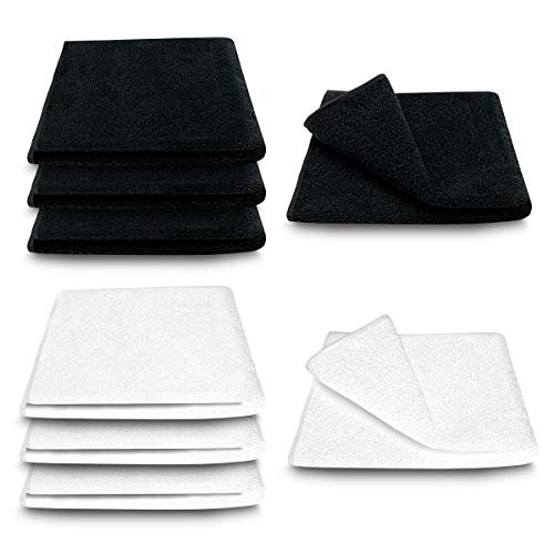 ARLI Handtuch 100% Baumwolle 8 Handtücher 4 x weiß 4 schwarz Set Serie aus hochwertigem Rohstoff Frottier klassischer Design elegant schlicht modern praktisch mit Handtuchaufhänger Weiss