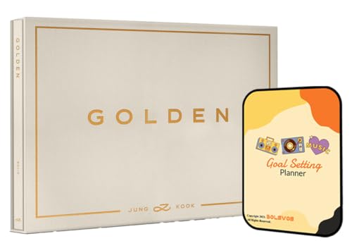 Jung Kook (BTS) Album - GOLDEN SOLID+Pre Order Benefits+BolsVos Exclusive K-POP Inspired Digital Planner, Sticker Pack for Social Media