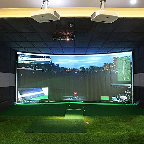 Golfball-Simulator-Bildschirm, Indoor-Trainings-Impact-Projektionsbildschirm, Vorhang aus weißem Stoffmaterial für Golfübungen, Golf-Targe, 3 m x 1 m