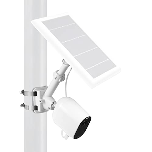 Wasserstein 2-in-1 Universal-Stabhalterung für Kamera & Solarpanel, kompatibel mit Wyze, Blink, Ring, Arlo, Eufy Camera (weiß)