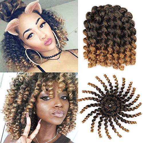 Xtrend 5 Packs Wand Curl Hair 8 Zoll Jamaican Bounce Synthetic Crochet Twist Braids Haarverlängerung 20 Stränge/Pack 1B /27#, 5 Packs/Lot Jamaican Bounce Synthetic Crochet Twist Braids
