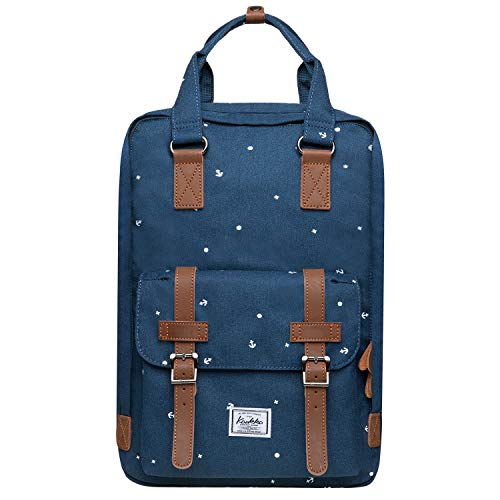 KAUKKO Unise-Kinder Schulrucksack mit Laptopfach für 12 Zoll Laptop für Camping, Reisen, Outdoor 27 * 14 * 39 cm 14,7 L (Blau JNL-K1006-3-12)