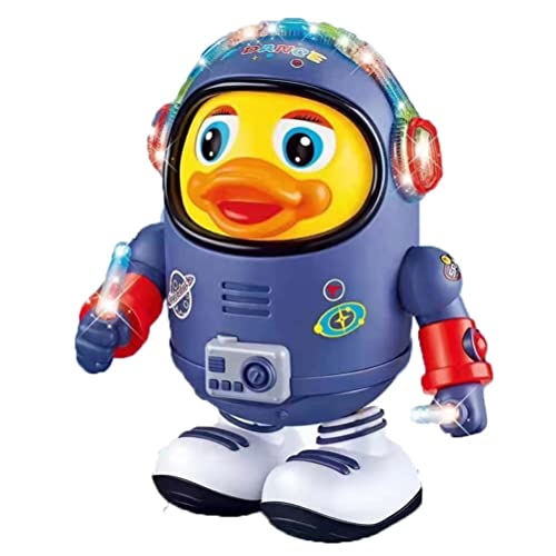 BSTCAR Tanzende Astronaut Ente Spielzeug mit Lichtern und Geräuschen, Elektrisches Lernspielzeug Musikalischer Tanz Swing Gesang Astronaut Ente Robot Geschenk für Babys Kinder