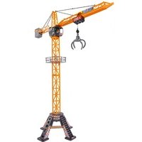 Dickie Toys 201139012 Mega Crane, elektrischer Kran mit Fernbedienung, für Kinder ab 3 Jahren, 120 cm hoch, mit Greifarm, Seilwinde, Kabine, Ladeplattform, Onlineversion