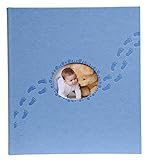 Exacompta 12203E Premium Fotoalbum Piloo mit 60 Seiten, perfekt für Ihre Baby- und Kinderfotos zum selbstgestalten Fotobuch blau