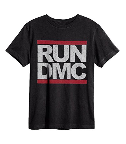 Amplified Herren T-Shirt Run Dmc Logo Crew Tee, Einfarbig, Gr. X-Large (Herstellergröße: X-Large), Grau (Charcoal)