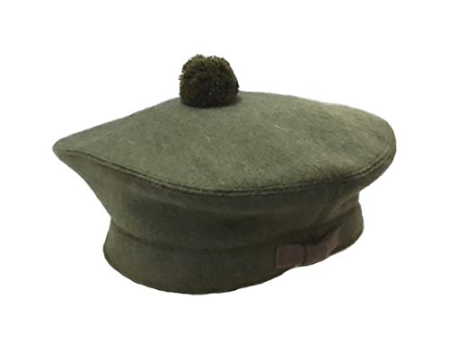 Schottischer Tam O Shanter Hut Militär Motorhaube Barett Balmoral Army Cap, grün, 7.25