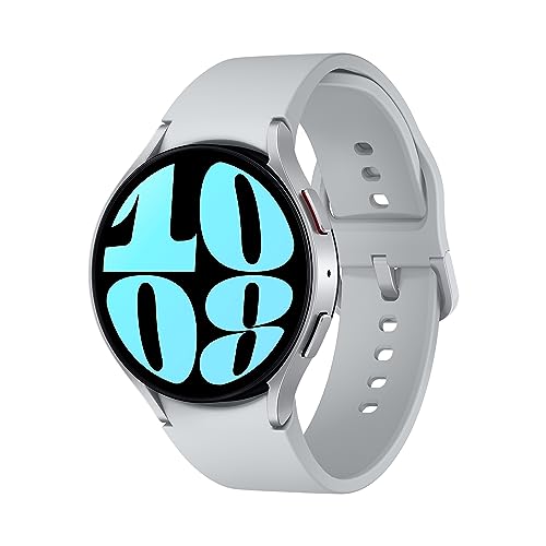 Samsung Galaxy Watch6 LTE 44 mm, Smartwatch Schlafanalyse, Wellness-Monitor, Lange Akkulaufzeit, Touch-Lünette aus Aluminium, Silber