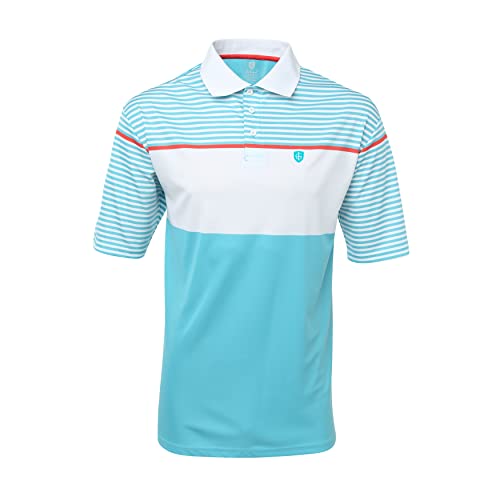 Hochwertiges Herren Polo Shirt Marke 1461 Scuba Blue Knopfleiste Polo Logo auf Brust Sportlich Atmungsaktiv Extra Dry Gr. 56