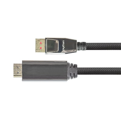 3.00m Displayport Anschlusskabel Displayport Stecker auf HDMI-Stecker Schwarz 4K / 60 Hz / dreifach geschirmt / vergoldet