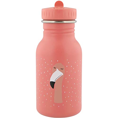 Trixie Kindertrinklasche Edelstahltrinkflasche Trinkflasche aus Edelstahl (Flamingo, 350 ml)