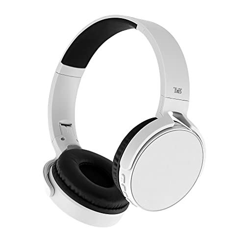 T'NB - Kabellose Bluetooth-Kopfhörer 5.0, Modell Single 2, 8 Stunden Spielzeit, verstellbar, Klinkenanschluss, komfortabel, Mikrofon und integrierte Bedienelemente, für Sport und Training – Silber