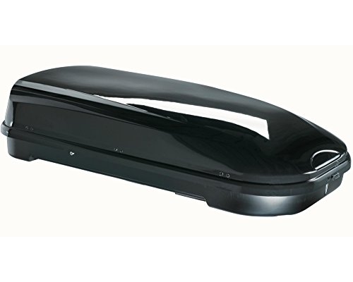 VDP Skibox schwarz JUFL580 580 Liter abschließbar + Alu-Relingträger Quick aufliegende Reling im Set kompatibel mit BMW X6(F16) ab 2015