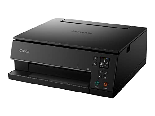 Canon PIXMA TS6350 Drucker Farbtintenstrahl Multifunktionsgerät DIN A4 (Scanner, Kopierer, Fotodrucker, OLED, 4.800 x 1.200 dpi, USB, WLAN, 5 separate Tinten, Duplexdruck, 2 Papierzuführungen) schwarz