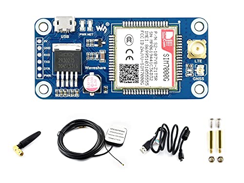 SIM7000G NB-IoT/Cat-M/Edge/GPRS HAT for Raspberry Pi Series, Low Power Narrow Band Cellular IoT Communication Module,GNSS Positioning, Global Band Support