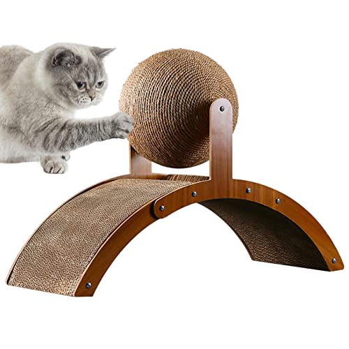 Kratzbäume für Hauskatzen | Arch Vertical Indoor Kitten Kratzbaum | Katzen-Kratzball Kratzspielzeug mit Ball für Katzen & Kätzchen & Hunde & Welpen, interaktives Kratztier-Haustier Pacienjo