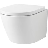 Primaster Wand-Tiefspül WC Kea mit Wasserwirbel Spülung inkl. WC Sitz