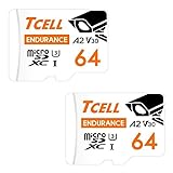 TCELL High Endurance microSDXC-Speicherkarte mit Adapter für Dashcams, Heimüberwachung, CCTV – A2, UHS-I U3, V30, 4K, Micro-SD-Karte, Lesen/Schreiben bis zu 100/80 MB/s, Full HD & 4K UHD Microsd, 2