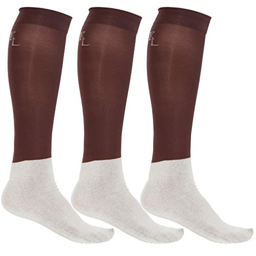 Kingsland Turniersocken Classic Unisex Braun 3er Pack leicht formbeständig und bequem (Braun, 29-35)