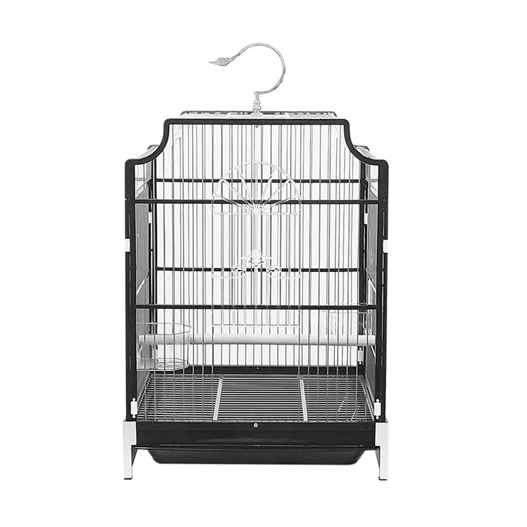 Einfacher Retro-Vogelkäfig Vogelhaus mit hoher Kapazität Großer Edelstahl-Vogelkäfig Metall-Vogelhausträger für den Garten im Freien