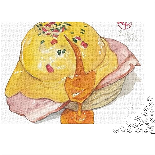 Lebensmittel-Illustration Personalisiertes Foto Erwachsene Educational Fun Family Customized Jigsaw Puzzles Geschenk Spielzeug Home Decoration Game Challenge 500pcs (52x38cm)