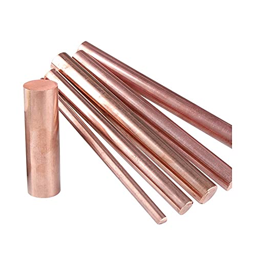 T2 lila Kupferstab, rote Kupferstange, fester runder Stock, reine Kupferstange, Kupferstreifen, 3/5 / 6mm, 500 mm lang-8mm * 500mm.
