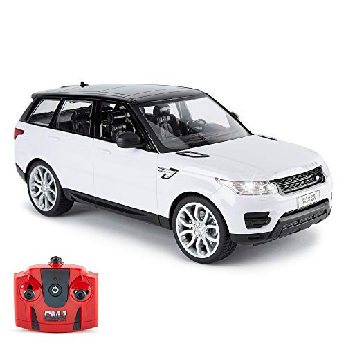 CMJ RC Cars TM Offiziell Lizenziert Fernbedienung Range Rover Sport in 30cm Größe 1:14 Maßstab in Weiß Farbe
