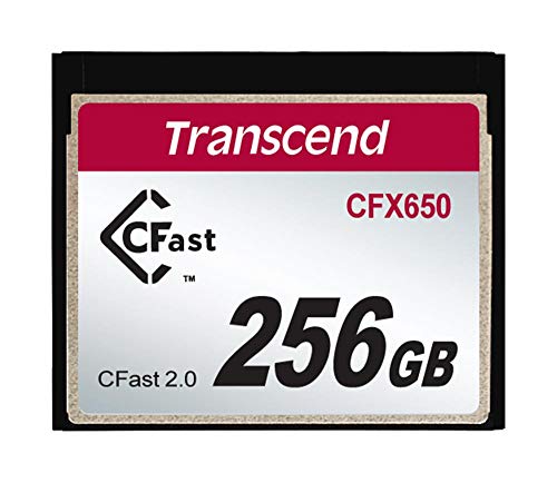 Transcend cfast 2.0 compactflash card 650x 256gb - ts256gcfx650